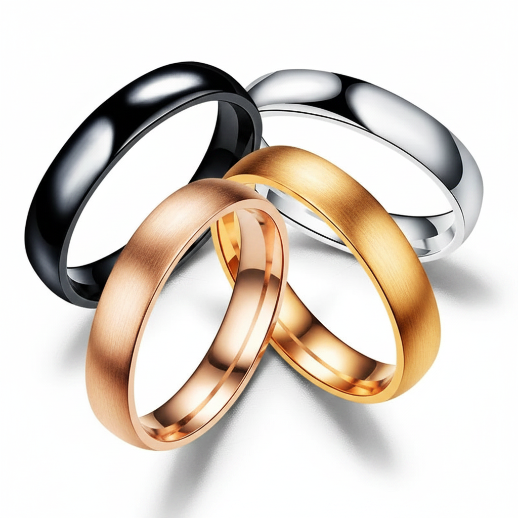 Anel de Titânio Casal Antialérgico para Casamento