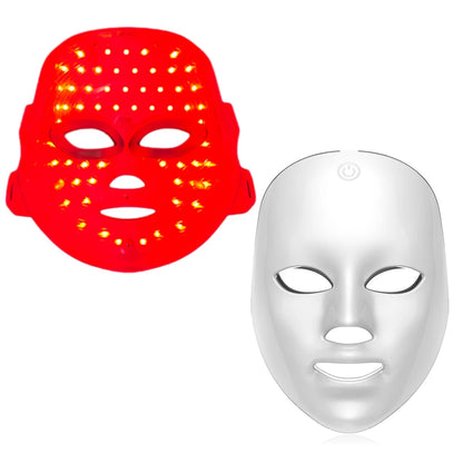 Máscara Facial LED Recarregável 7 Cores — Rejuvenescimento