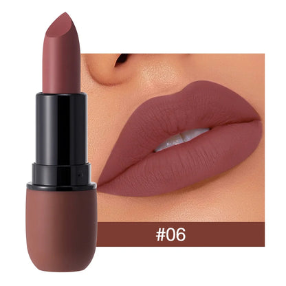 Batom Matte 6 Cores — Longa Duração e à Prova d'Água