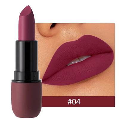 Batom Matte 6 Cores — Longa Duração e à Prova d'Água