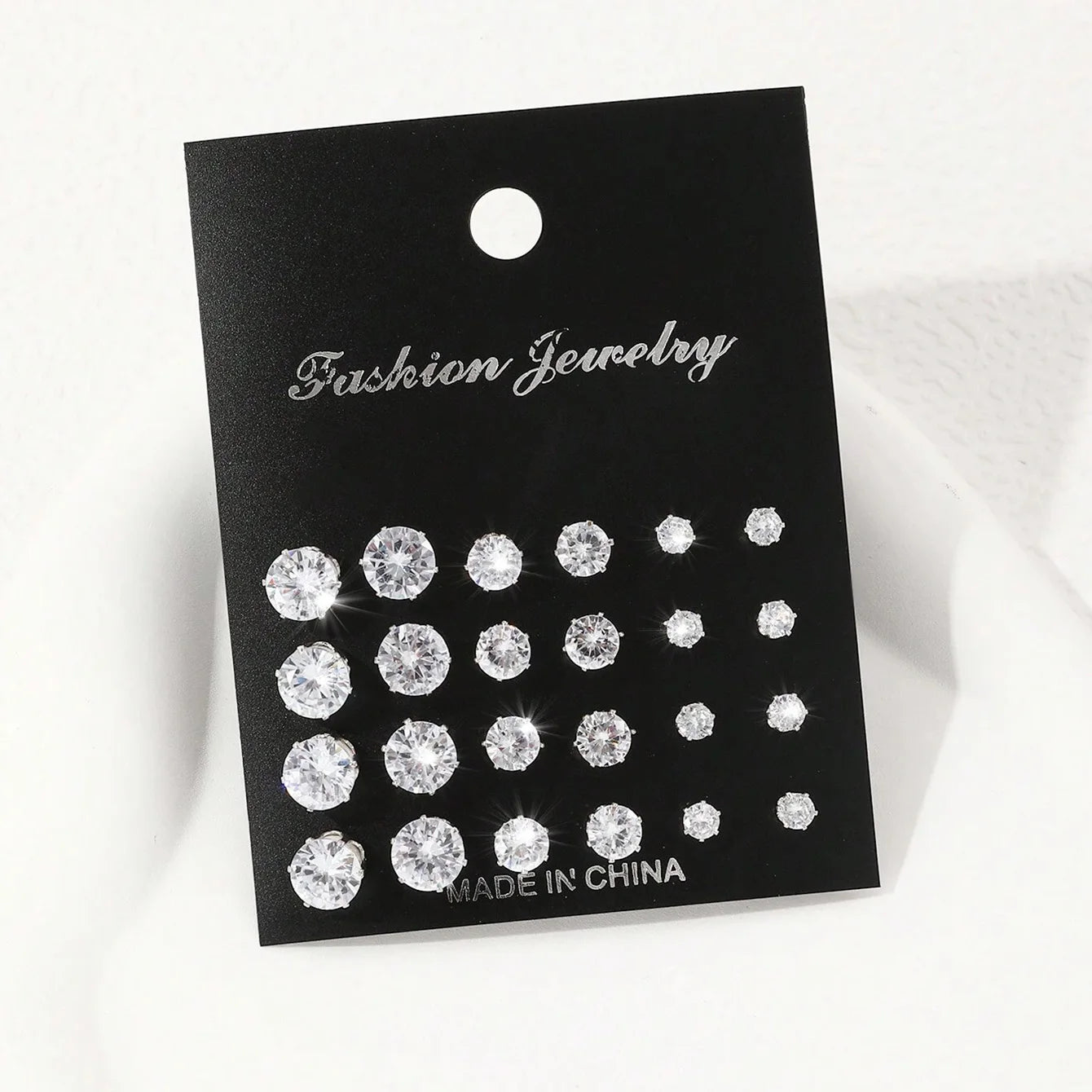 Kit 12 Pares de Brincos de Zirkônia Luxuosos