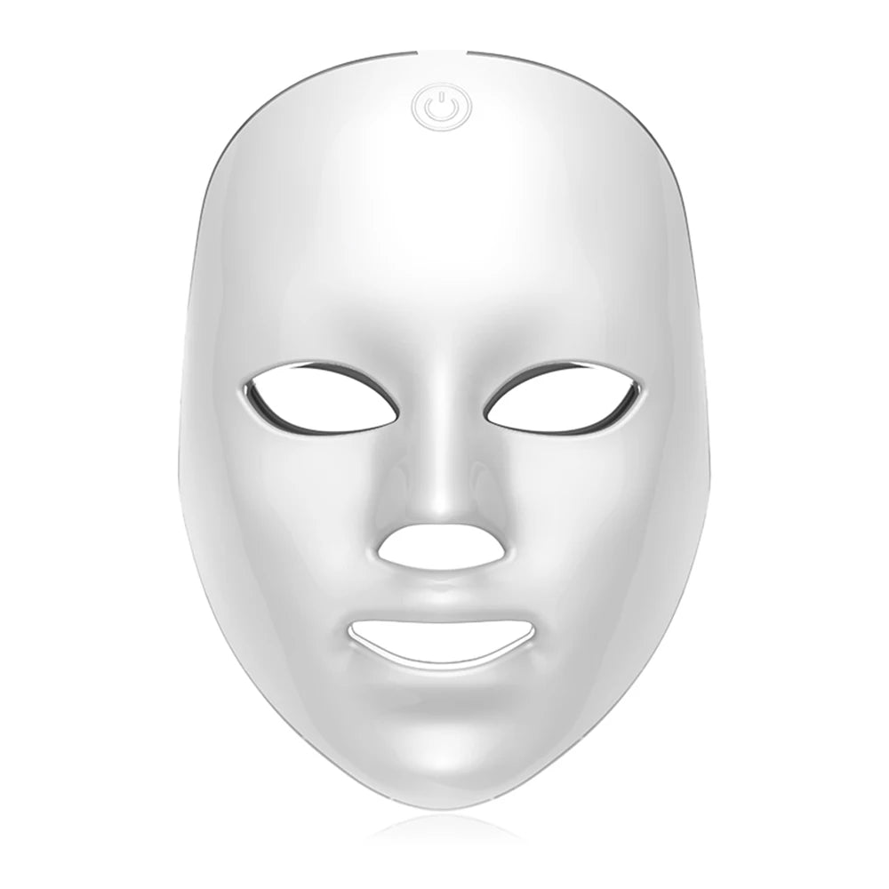 Máscara Facial LED Recarregável 7 Cores — Rejuvenescimento