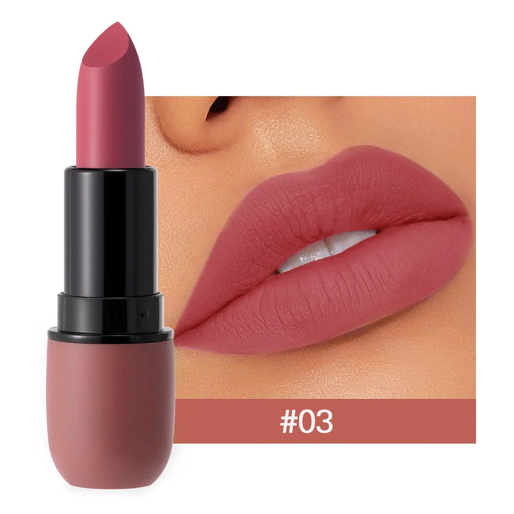Batom Matte 6 Cores — Longa Duração e à Prova d'Água