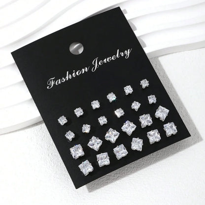 Kit 12 Pares de Brincos de Zirkônia Luxuosos