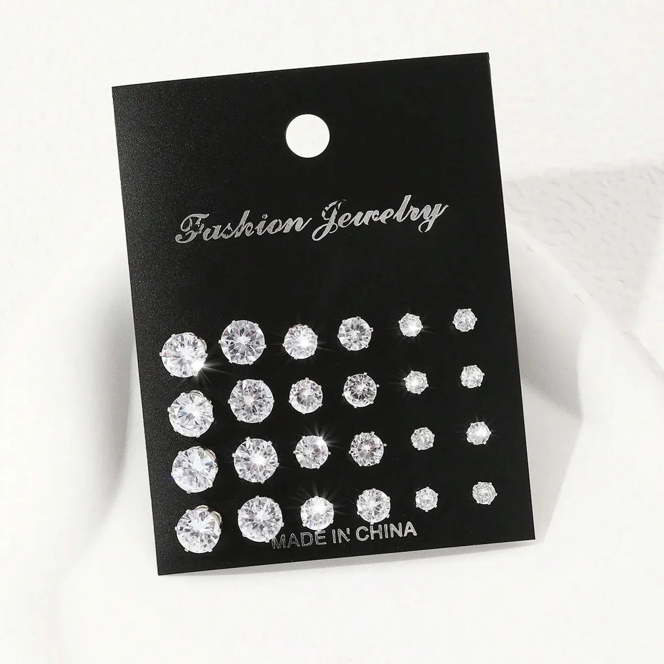 Kit 12 Pares de Brincos de Zirkônia Luxuosos