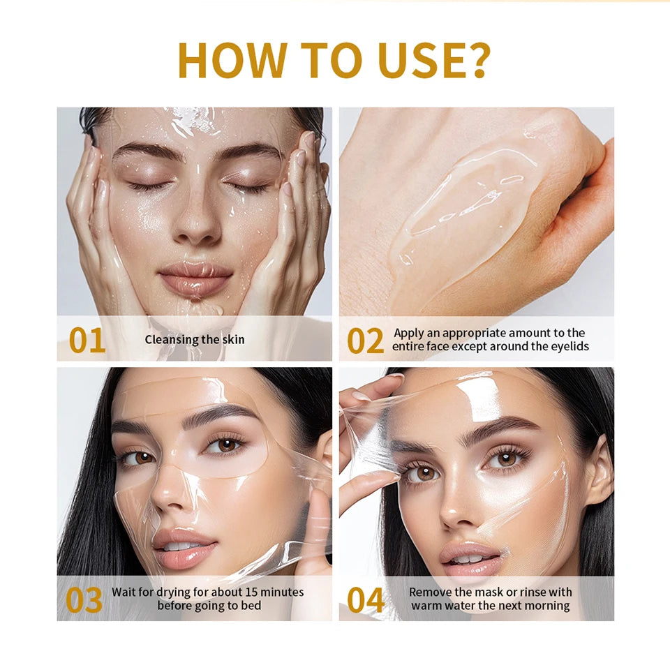 Máscara Facial Peel-Off de Colágeno Coreana Antiaging