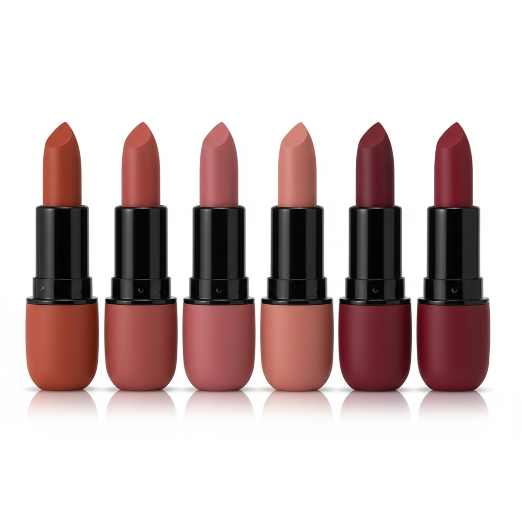 Batom Matte 6 Cores — Longa Duração e à Prova d'Água